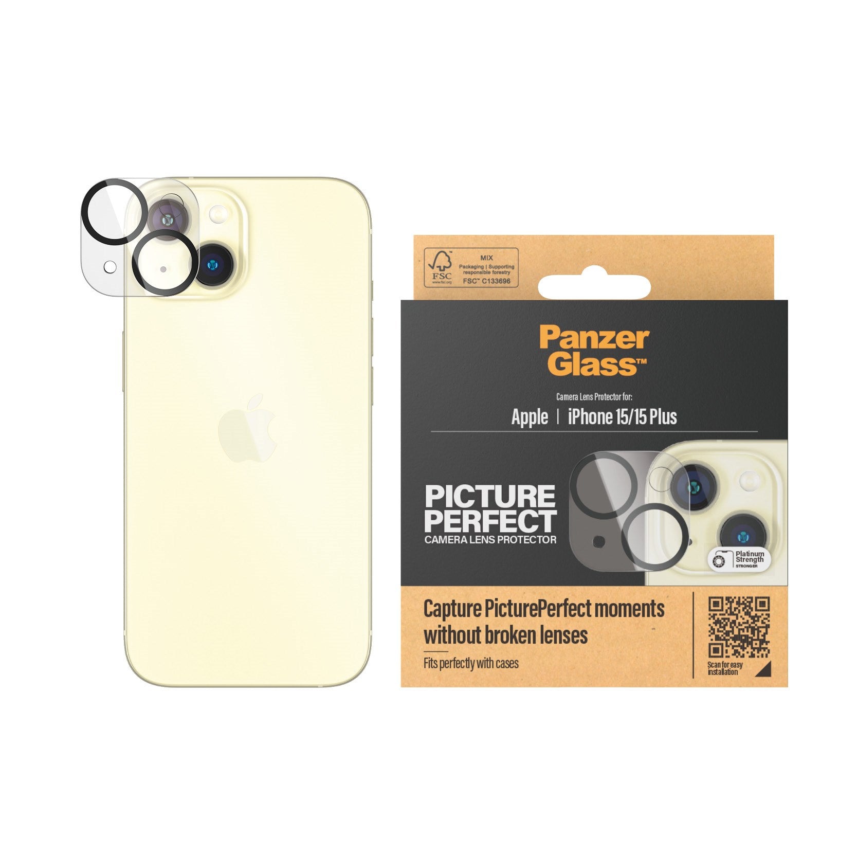 PanzerGlass® PicturePerfect Kameralinsebeskytter iPhone 15 | 15 Plus